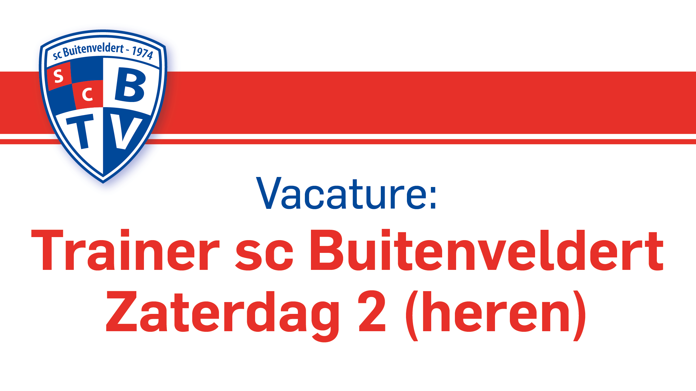Gezocht trainer zaterdag 2 heren