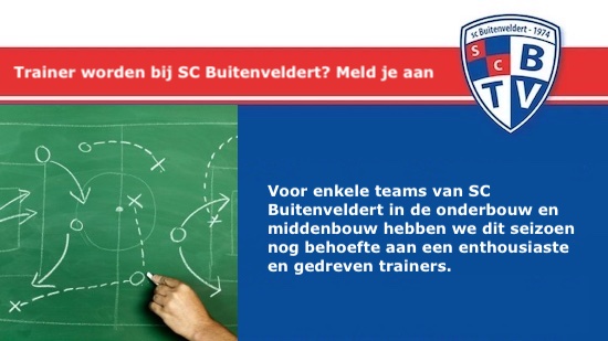 Trainer worden bij SC Buitenveldert? Meld je aan