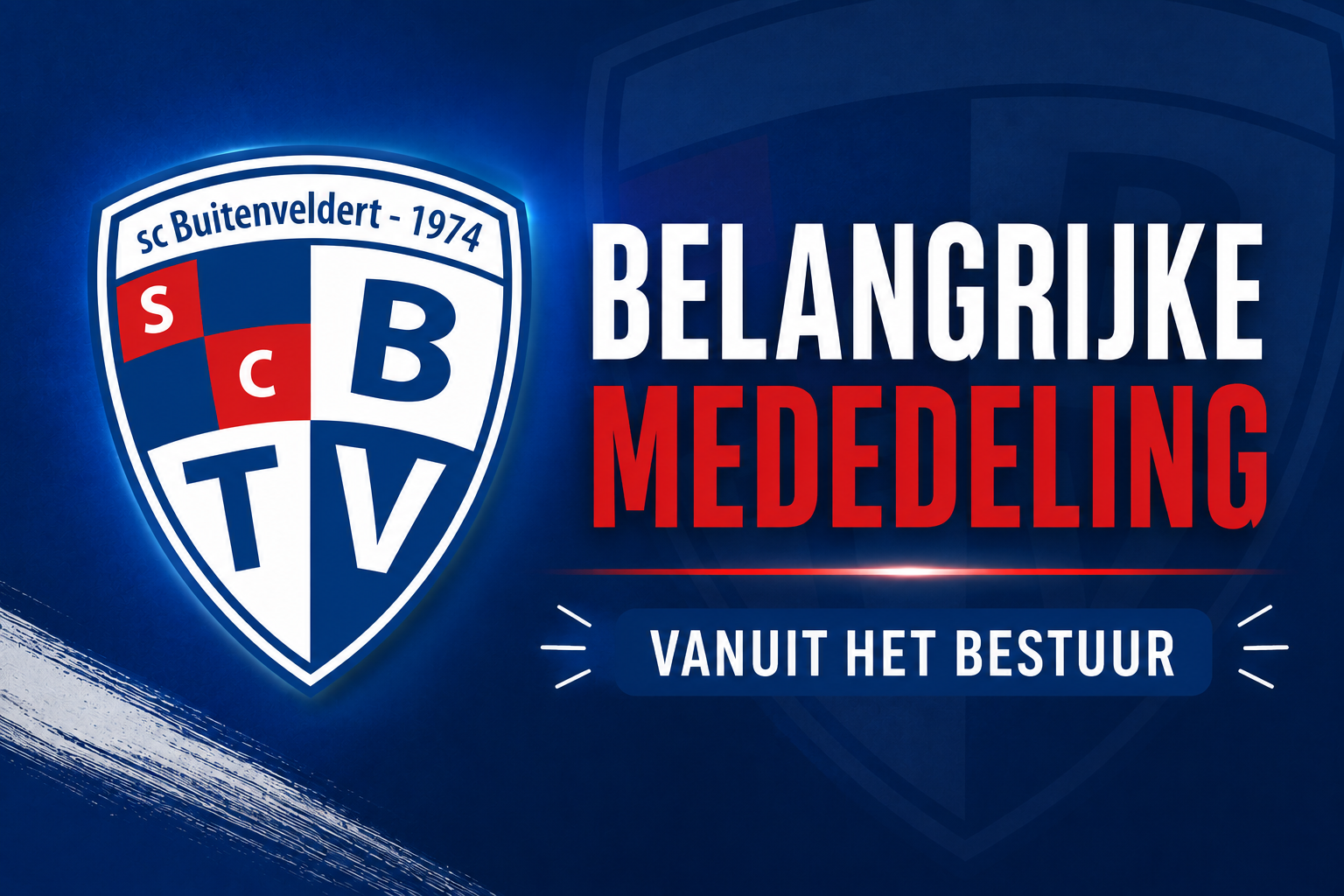 Belangrijke mededeling