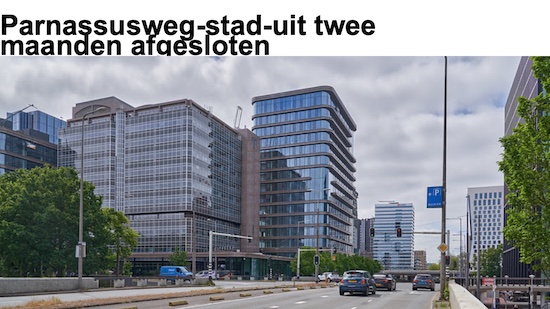 Parnassusweg-stad-uit twee maanden afgeslote