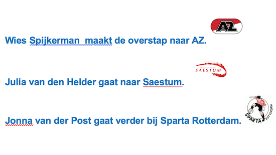 Sc Buitenveldert blijft talentvolle speelsters afleveren.